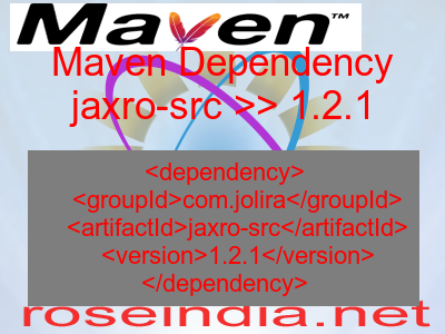 Maven dependency of jaxro-src version 1.2.1