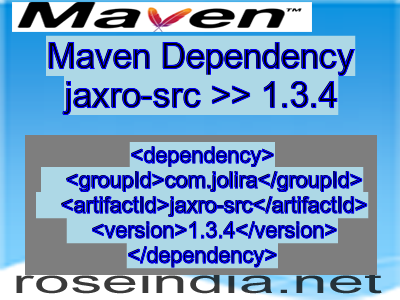 Maven dependency of jaxro-src version 1.3.4