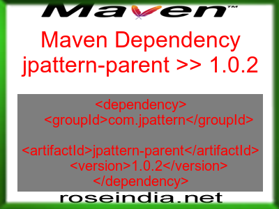Maven dependency of jpattern-parent version 1.0.2