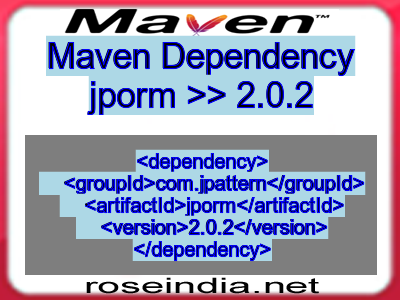 Maven dependency of jporm version 2.0.2