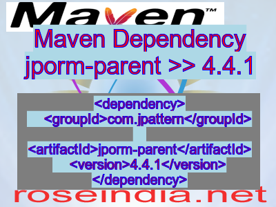 Maven dependency of jporm-parent version 4.4.1