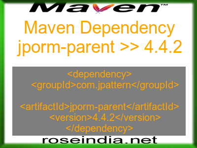 Maven dependency of jporm-parent version 4.4.2