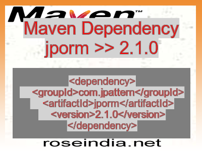 Maven dependency of jporm version 2.1.0