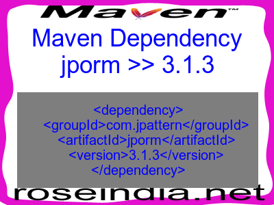 Maven dependency of jporm version 3.1.3