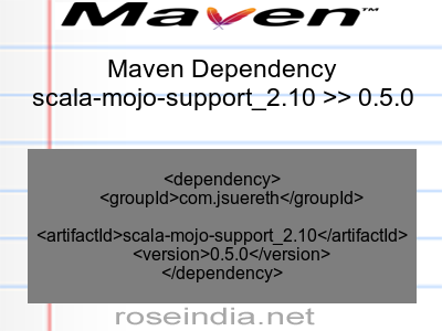 Maven dependency of scala-mojo-support_2.10 version 0.5.0