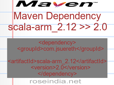 Maven dependency of scala-arm_2.12 version 2.0