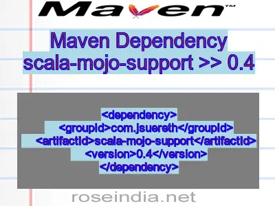 Maven dependency of scala-mojo-support version 0.4