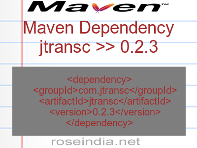 Maven dependency of jtransc version 0.2.3