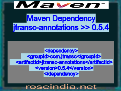 Maven dependency of jtransc-annotations version 0.5.4