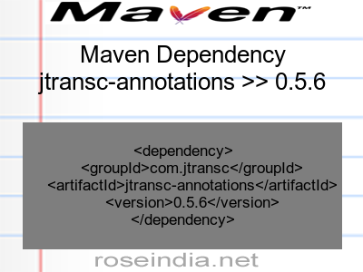 Maven dependency of jtransc-annotations version 0.5.6