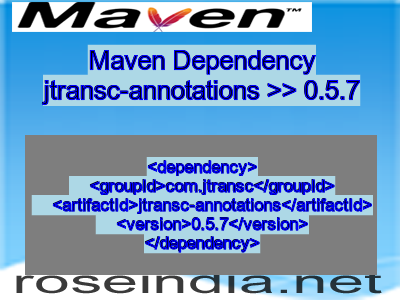 Maven dependency of jtransc-annotations version 0.5.7