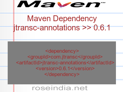 Maven dependency of jtransc-annotations version 0.6.1