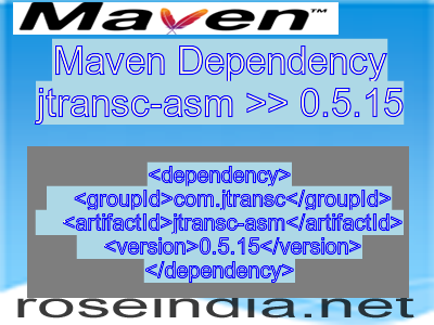 Maven dependency of jtransc-asm version 0.5.15