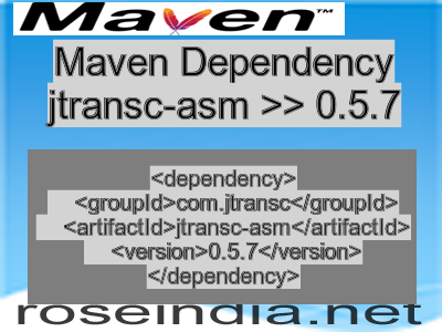 Maven dependency of jtransc-asm version 0.5.7