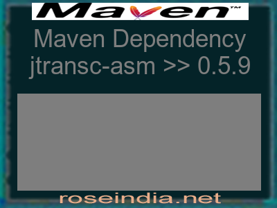 Maven dependency of jtransc-asm version 0.5.9