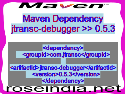 Maven dependency of jtransc-debugger version 0.5.3