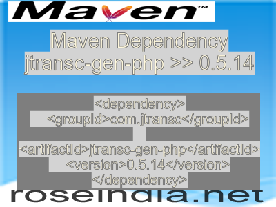 Maven dependency of jtransc-gen-php version 0.5.14