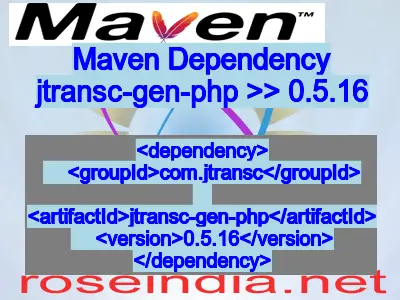 Maven dependency of jtransc-gen-php version 0.5.16