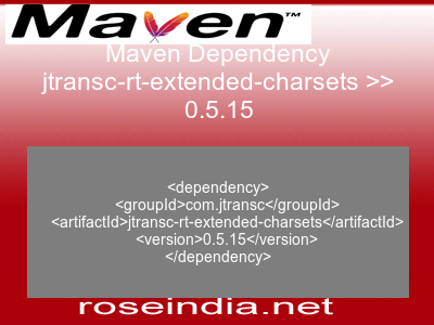 Maven dependency of jtransc-rt-extended-charsets version 0.5.15