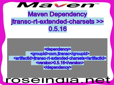 Maven dependency of jtransc-rt-extended-charsets version 0.5.16