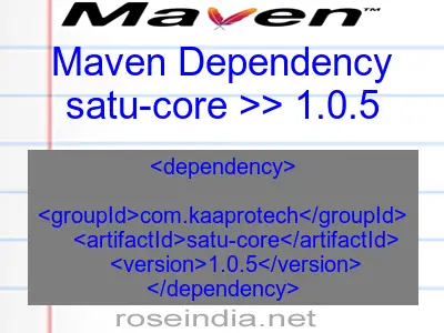 Maven dependency of satu-core version 1.0.5