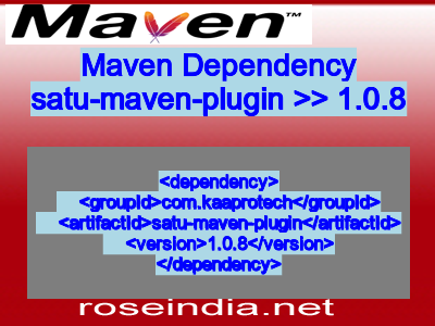 Maven dependency of satu-maven-plugin version 1.0.8