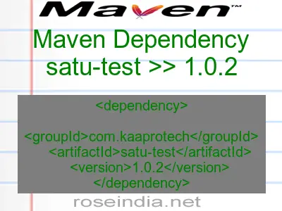 Maven dependency of satu-test version 1.0.2