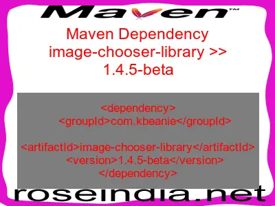 Maven dependency of image-chooser-library version 1.4.5-beta