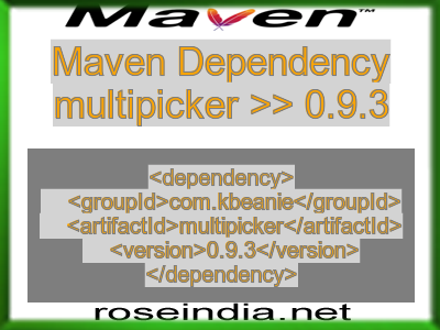 Maven dependency of multipicker version 0.9.3