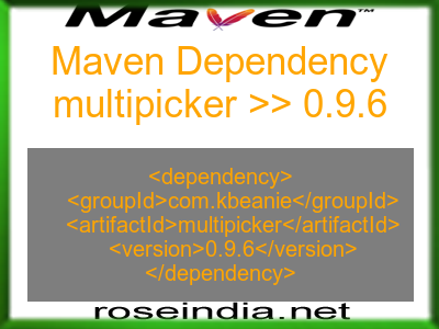 Maven dependency of multipicker version 0.9.6