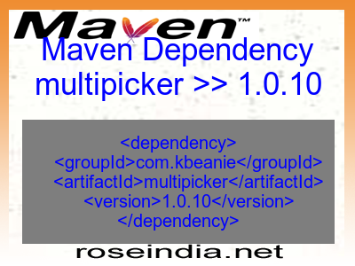 Maven dependency of multipicker version 1.0.10