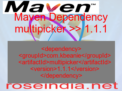 Maven dependency of multipicker version 1.1.1