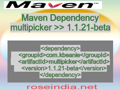 Maven dependency of multipicker version 1.1.21-beta