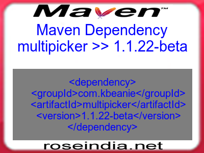 Maven dependency of multipicker version 1.1.22-beta