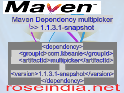 Maven dependency of multipicker version 1.1.3.1-snapshot
