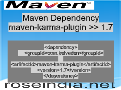 Maven dependency of maven-karma-plugin version 1.7
