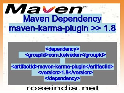 Maven dependency of maven-karma-plugin version 1.8