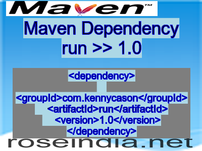 Maven dependency of run version 1.0