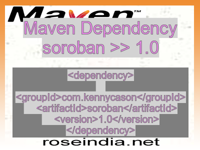 Maven dependency of soroban version 1.0