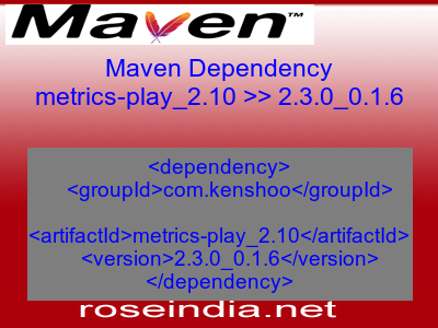 Maven dependency of metrics-play_2.10 version 2.3.0_0.1.6