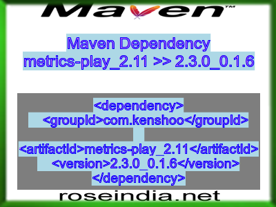 Maven dependency of metrics-play_2.11 version 2.3.0_0.1.6