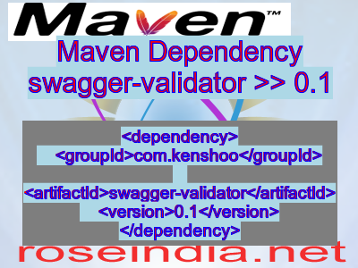 Maven dependency of swagger-validator version 0.1
