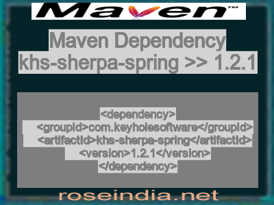 Maven dependency of khs-sherpa-spring version 1.2.1