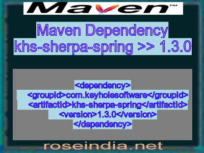 Maven dependency of khs-sherpa-spring version 1.3.0