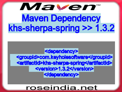 Maven dependency of khs-sherpa-spring version 1.3.2