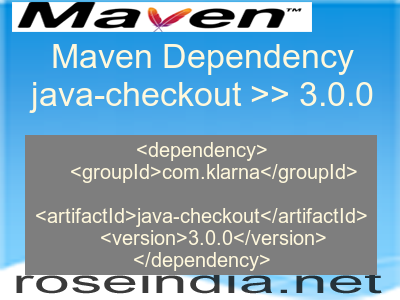 Maven dependency of java-checkout version 3.0.0