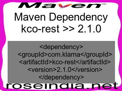 Maven dependency of kco-rest version 2.1.0