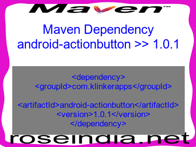 Maven dependency of android-actionbutton version 1.0.1