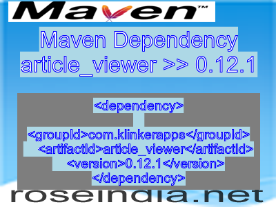 Maven dependency of article_viewer version 0.12.1