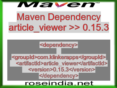 Maven dependency of article_viewer version 0.15.3